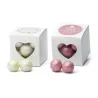 Chocoperlas en cajita cubo personalizada para comunión