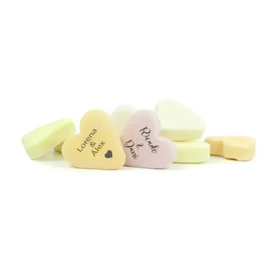 Caramelos corazón Personalizados para Boda