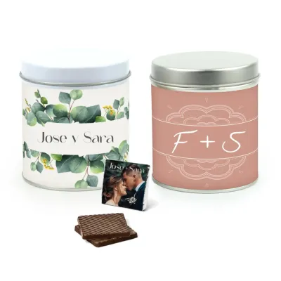 Chocolatinas personalizadas en lata detalles de boda