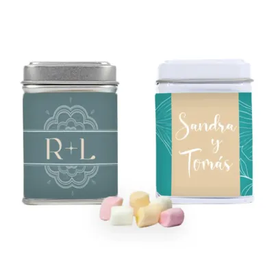 Latita personalizada con caramelos para Boda