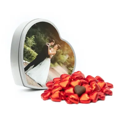 Lata corazón con foto impresión