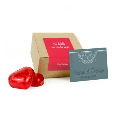 Cajita corazones para boda