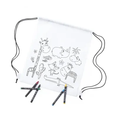 Mochila para pintar con ceras de colores para comunión