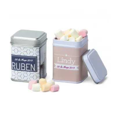Latita personalizada con Nubes para Bautizo
