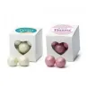 Chocoperlas en cajita cubo personalizada para Bautizo