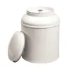Bote Metálico con Tapa Cúpula Grande (Plata o Blanco)