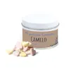 Caramelos de Fruta en Lata Blanca Personalizada para Comunión Caramelos de Fruta en Lata Blanca Personalizada para Comunión