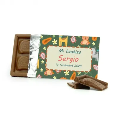 Chocolatina Nestlé personalizada detalle bautizo