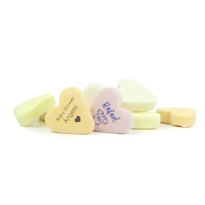 Caramelos corazón Fruta Personalizados para Baby Shower