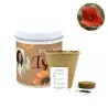 Cultivo de Amapola en Lata Personalizada para Comunión color blanca