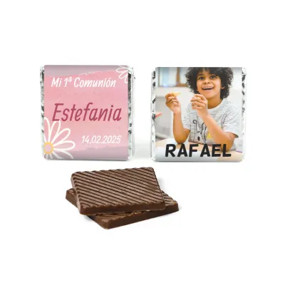 Chocolatinas Napolitanas con Foto para Comunión (50 uds)