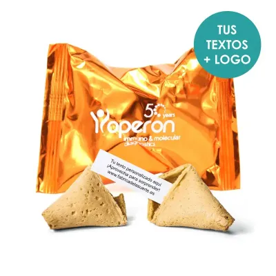 Pack 300 Galletas de la Suerte Personalizadas con 1 Color en el Envoltorio