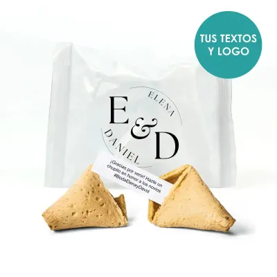 Pack 300 Galletas de la Suerte con Envoltorio Personalizado Boda