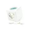 CCCARAMELOS15g-BA+COFR-BLA Caramelos en Cajita Cubo Personalizada para Bautizo una caja