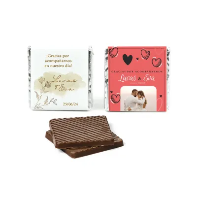 Chocolatinas Napolitanas Personalizadas para Boda (50 uds) portada