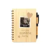 Libreta de Bambú Personalizable para Detalles de Comunión frontal