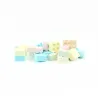 Bloques de Caramelo Candy Blox en Latita Personalizada para Detalles de Cumpleaños contenido