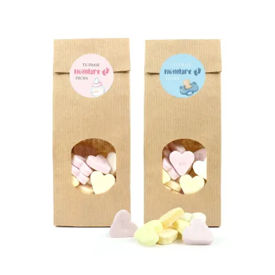 Caramelos de Fruta en Bolsita Kraft para Bautizo