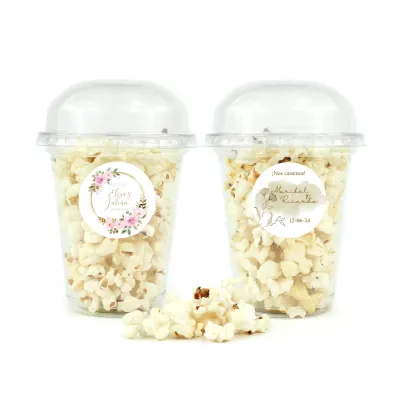 Copa Rellena de Palomitas para Detalles de Boda