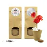 Set de Cultivo en Bolsita Kraft Personalizada para Boda amapola