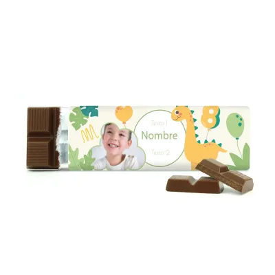 Tableta de Chocolate con Envoltorio Personalizado para Cumple