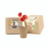 Semillas de Cultivo en Cajita Kraft Personalizada para Cumpleaños amapolas