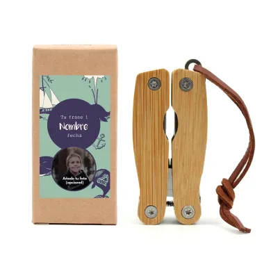 Kit Herramientas de Bambú Personalizado para Comunión