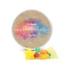 Mix Gominolas en Latita Redonda de Aluminio Personalizada para Boda frontal