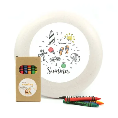 Frisbee para Colorear con Ceras para Detalle de Bautizo