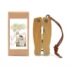 Kit Herramientas de Bambú en Cajita Kraft Personalizada para Boda