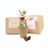 Semillas en Cajita Kraft Personalizada para Bautizo mix de flores