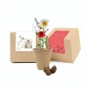 Semillas en Cajita Kraft Personalizada para Boda mix de flores