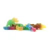 Dinosaurios de Gominola en Latita Aluminio Redonda para Detalle de Comunión contenido