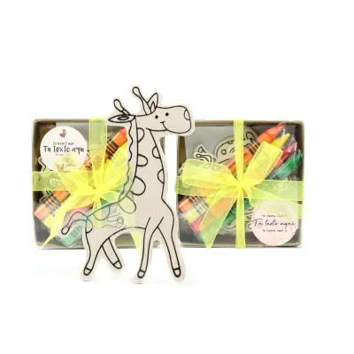 Set de 4 Imanes de Animalitos para Colorear para Eventos Escolares