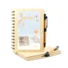 Libreta de Bambú Personalizable para Detalle de Bautizo frontal