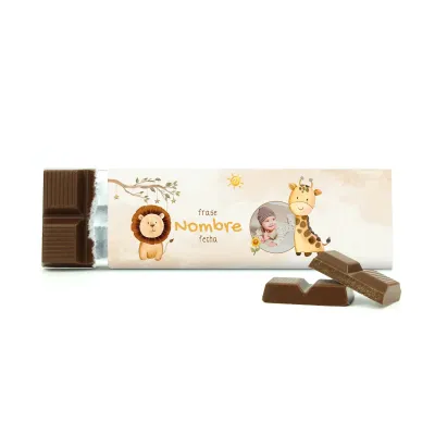 Tableta de Chocolate con Envoltorio Personalizado Baby Shower