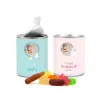 Mix Gominolas en Latita Abre Fácil Personalizada para Detalles de Bautizo