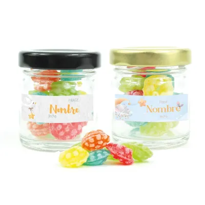 Caramelos en Botecito de Cristal para Detalles de Bautizo