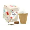 Kit de Cultivo Mix de Flores en Cajita Decorada y Personalizada para Bautizo