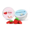 Fresas de Gominola en Lata Personalizada para Detalle de Bautizo