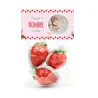 Chicles XL de Fresa en Bolsita de Celofán Personalizada para Detalle de Bautizo frontal