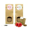 Set de Cultivo de Fresas en Bolsita Kraft Personalizada para Detalles de Bautizo