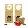 Set de Cultivo de Fresas en Bolsita Kraft Personalizada para Detalles de Boda