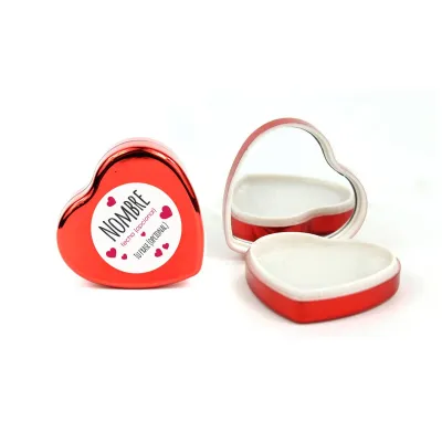 Bálsamo Corazón con Espejito Personalizado para San Valentín