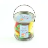 Mix de Gominolas Azucaradas en Botecito con Asa Personalizado para Detalles Escolares frontal