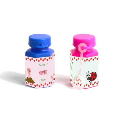 Burbujero en Botecito Personalizado para Detalles de Bautizo