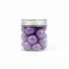 Perlas de Chocolate Moradas en Bote Personalizado para el Día de la Mujer 8M frontal